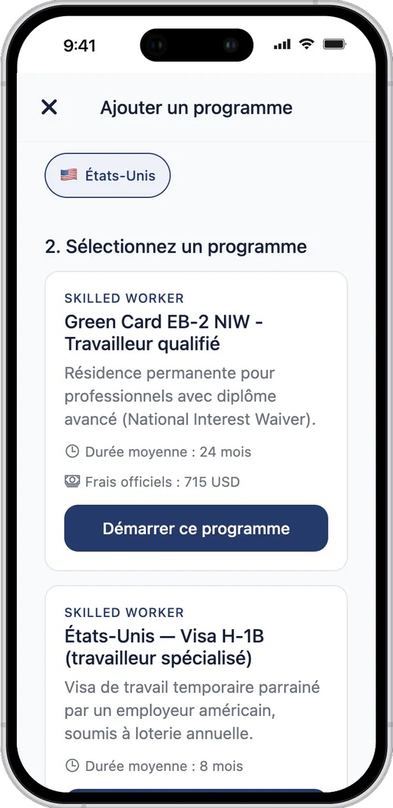 Ajouter un programme à son suivi