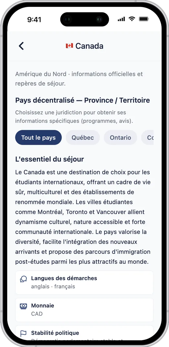 Fiche détaillée : Canada
