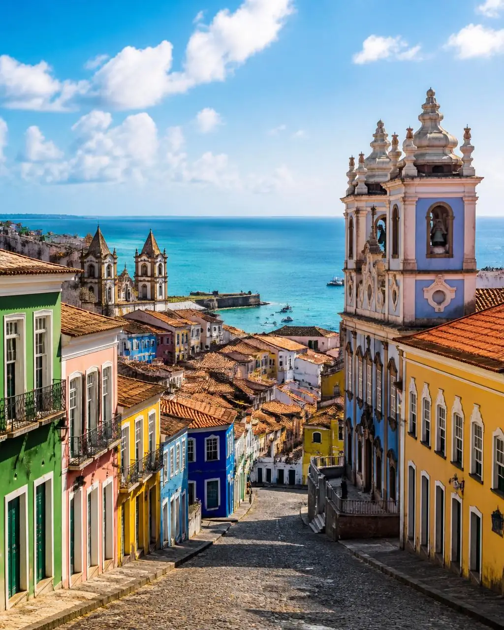 Vue de Salvador de Bahia pour les projets touristiques
